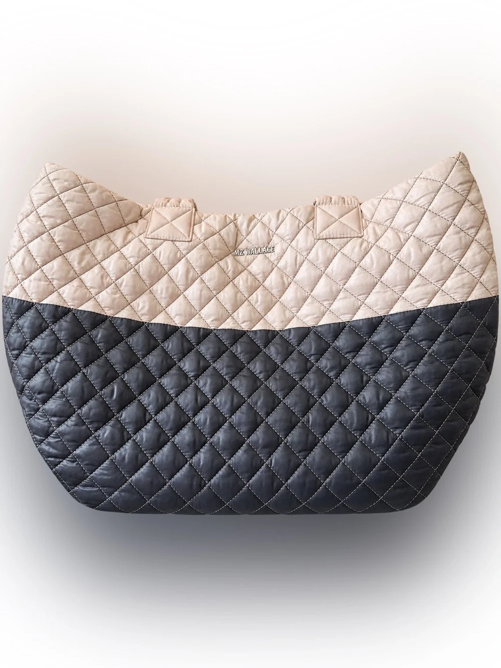 MZ Wallace Metro Tote 20455 – Two-Tone Cream & Black – Pristine Condition
